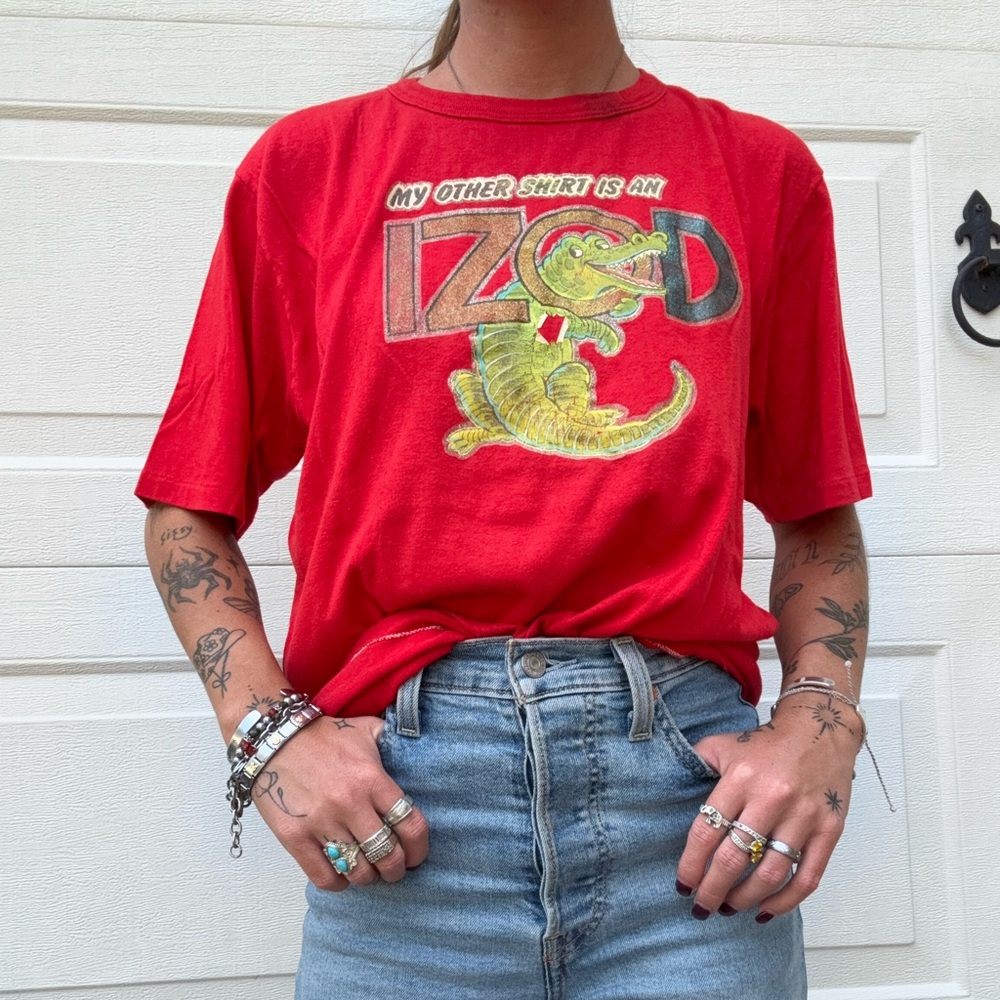 Vintage Red Graphic Tee Sz XL